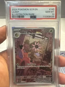 PSA 10 Lileep #145/142 Illustration Rare 2024 Pokemon Stellar Crown GEM MINT - Image 1