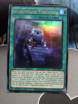 Yugioh Nightmare Throne Ultra Rare LEDE-EN061 1st Ed Near Mint - Image 1