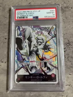 PSA 10 One Piece Card Monkey D. Luffy Nika ST21-001 Leader Parallel Japanese - Image 1