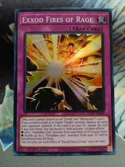 Yugioh Exxod Fires of Rage Super Rare INFO-EN068 1st Ed Near Mint - Image 1