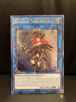 Yu-Gi-Oh Summon Sorceress 1st Edition BLMM-EN157 Secret Rare Card NM Condition - Image 1