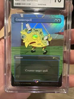 MTG Counterspell (1933) *RAINBOW FOIL* SECRET LAIR: SpongeBob CGC 10 Gem Mint ðŸ”¥ - Image 2