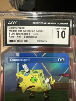 MTG Counterspell (1933) *RAINBOW FOIL* SECRET LAIR: SpongeBob CGC 10 Gem Mint ðŸ”¥ - Image 7