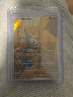 Mimikyu SVP 075 Pokemon Paldean Fates Pokemon Center Black Star Promo Card NM - Image 1