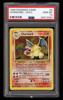 POTENTIALðŸ”¥GRADED CHARIZARD POKEMON CARDðŸ”¥ AUTHENTIC  POKEMON CARDS!!!! - Image 1