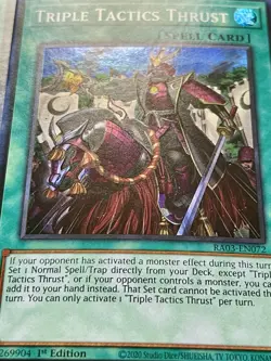 3x Triple Tactics Thrust | RA03-EN072 | Super Rares | NM | 1st Ed | YuGiOh! - Image 4