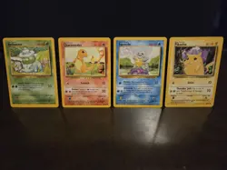 Pokemon TCG Base Set Starters - Pikachu Bulbasaur Charmander Squirtle WOTC ðŸŒŸðŸŒŸ - Image 1