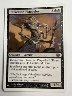 MTG Magic The Gathering Eighth 8th Edition Phyrexian Plaguelord Rare LP - Image 1