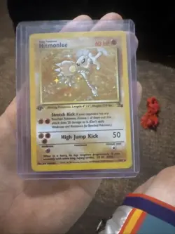 Pokemon Fossil 1st Edition Hitmonlee 7/62 Fossil Holo - Image 1