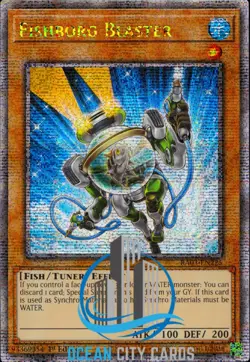 Yugioh RA03-EN225 Fishborg Blaster : Quarter Century Secret Rare 1st Ed US Print - Image 1