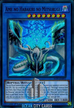 Yugioh ALIN-EN092 Ame no Habakiri no Mitsurugi Super Rare 1st Ed - Image 1