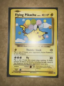 PokÃ©mon TCG Flying Pikachu Evolutions Card 110/108 Regular Secret Rare - Image 1