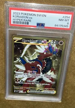 PSA 8 PokÃ©mon TCG Koraidon ex Scarlet & Violet 254/198 Holo Hyper Rare - Card - Image 4