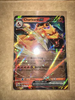 PokÃ©mon TCG Charizard EX Scarlet & Violet Holo Double Rare Card 006/165 - Image 1