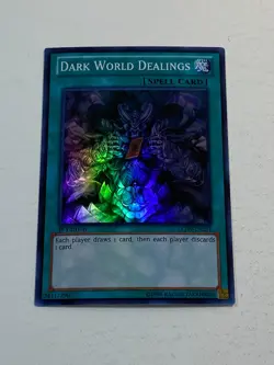 Yugioh - 1x Dark World Dealings - Super Rare - LCJW-EN251 - 1st Ed - NM 2013 - Image 2