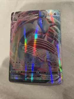 PokÃ©mon TCG Lapras VMAX Holo Ultra Rare Card Sword & Shield Base Set - Image 1