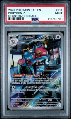 2023 POKEMON PAR EN-PARADOX RIFT | ILLUSTRATION RARE PORYGON-Z 214 PSA 9 - Image 1
