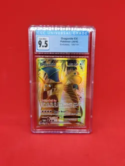 Pokemon Evolutions 106/108 Dragonite EX Gold Full Art Ultra Rare CGC 9.5 MINT+ - Image 1