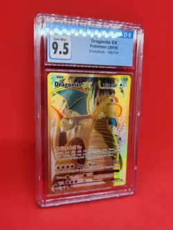 Pokemon Evolutions 106/108 Dragonite EX Gold Full Art Ultra Rare CGC 9.5 MINT+ - Image 2