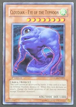 Yugioh TCG - Cloudian Eye of the Typhoon - GLAS-EN005 - NM - Super Rare 1st 2007 - Image 1