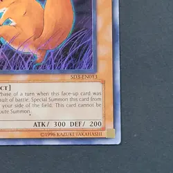 Yugioh TCG - Fox Fire - SD3-EN013 - Light Play - LP - 1st Edition - Common, 2005 - Image 4