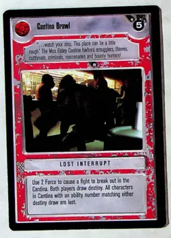 Cantina Brawl CCG Card - Star Wars Premier Set - Decipher - 1995 - Image 1