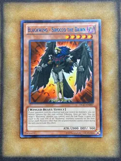 Yugioh Blackwing - Sirocco the Dawn DL17-EN007 Duelist League Rare BLUE LP - Image 1