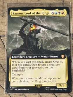 Sauron, Lord of the Rings MTG Card - Legendary Creature Avatar Horror 92 - Image 1