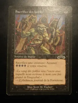 mtg magic culling the weak exodus FRENCH vf fr sacrifice des weak exodus - Image 1