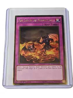 ðŸ”¥Yugioh Cards: FIRE LAKE OF THE BURNING ABYSS PGL3 GOLD RARE PGL3-EN098 - Image 1