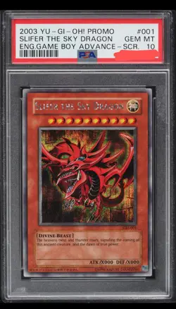 2003 YUGIOH GBI-001 SLIFER THE SKY DRAGON SECRET RARE HOLO PSA 10 GEM #57264099 - Image 1