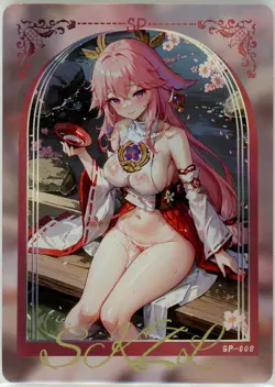 â¤ï¸YAE MIKO - Goddess Story Anime Waifu Card - SKONGZHILIAN SP-008 GENSHIN IMPACT - Image 1