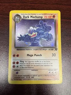 Dark Machamp 10/82 Team Rocket 2000 Holo Rare WOTC PokÃ©mon Card TCG/LP - Image 1