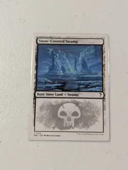 MTG Snow-Covered Swamp - White Border - Mystery Booster NM - Image 1