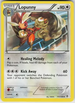 Pokemon Lopunny 117/149 Boundaries Crossed Normal card - Image 1