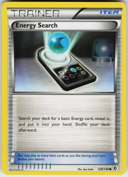Pokemon Energy Search 128/149 Boundaries Crossed Normal card - Image 1