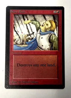 Misprint / Error Off centered  Stone Rain MTG Magic Beta Unplayed - Image 3
