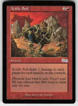MTG Urza's Saga #172 Acidic Soil Lightly played tcg - Image 1