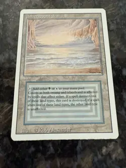 MTG Magic the Gathering Underground Sea Dual Land Revised Edition - Image 2