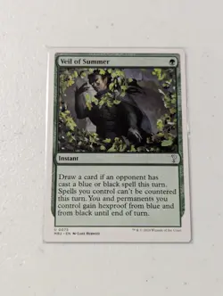 MTG Veil of Summer - White Border - Mystery Booster 2 MB2 NM - Image 1