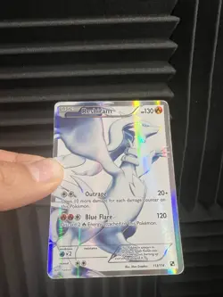 PokÃ©mon Reshiram Full Art Holo Black White Card 113/114 LP/NM Condition - Image 2