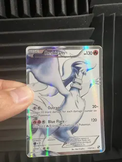 PokÃ©mon Reshiram Full Art Holo Black White Card 113/114 LP/NM Condition - Image 3