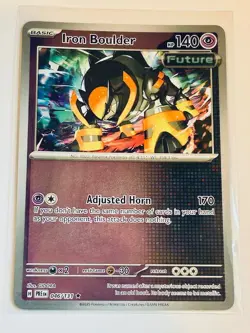 PokÃ©mon Card Prismatic Evolutions TCG Iron Boulder 046/131 Holo Rare - Image 1