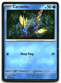 Pokemon Carvanha - HOLO Promo SV: Scarlet & Violet Promo Card 093 LP - Image 1