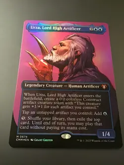 MTG Commander Masters #0674 Urza, Lord High Artificer Borderless Foil NM - Image 1