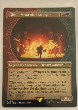 MTG Lord of the Rings Gimli, Mournful Avenger Showcase 0323 NM Rare - Image 1