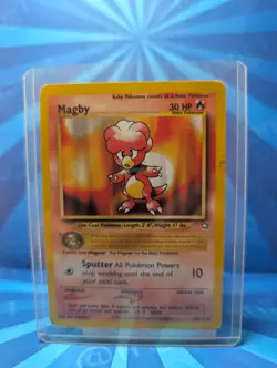 Pokemon Neo Genesis Unlimited Non-Holo Rare Magby 23/111 NM-LP - Image 1