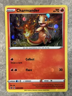 Charmander SWSH092 Pokemon TCG Card Promo Cards Holo Rare (Near Mint) NM - Image 1