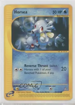 Horsea Pokemon e-Card Series Aquapolis #85 2002 - Image 1
