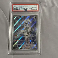 2025 POKEMON JTG EN-JOURNEY TOGETHER ILLUSTRATION RARE #167 N'S RESHIRAM PSA 10 - Image 1
